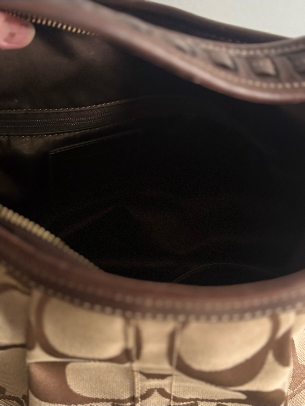 Vintage Coach Signature Hobo Bag & Matching Wallet Set - Brown Tan - Y2K - Picture 9 of 10